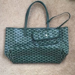 Canvas tote bag medium size green